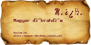 Magyar Ábrahám névjegykártya