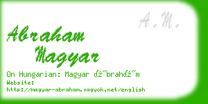 abraham magyar business card